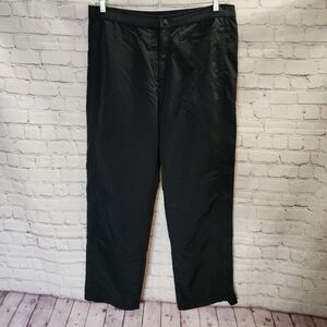 LL Bean Pants Mens Large Reg Black Nylon Hiking 0FVL4 Ankle Zip Outdoor Camping